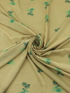 Tecido Viscose Mini Palmeiras Fundo Bege