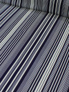 Tecido Viscose Listrado Azul Marinho e Creme