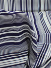 Tecido Viscose Listrado Azul Marinho e Creme