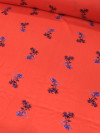 Tecido Viscose Mini Palmeiras Laranja e Azul