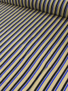 Tecido Viscose Listrado Bege Azul e Preto