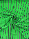 Tecido Viscose Listrado Verde Preto e Branco