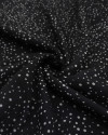 Tecido Crepe Chiffon Texturizado Micro Poá Irregular Branco e Preto