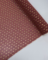 Tecido Crepe Chiffon Toque de Seda com Foil Micro Poá Preto e Goiaba