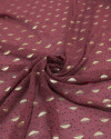 Tecido Crepe Chiffon Toque de Seda com Foil Micro Poá Preto e Goiaba