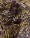 Tecido Crepe Chiffon Animal Print Marrom e Amarelo
