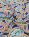 Tecido Crepe Koshibo Macro Cashmere Tons Pastéis e Azul