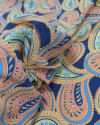 Tecido Crepe Koshibo Macro Cashmere Tons Pastéis e Azul
