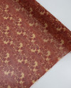 Tecido Crepe Chiffon Floral Retrô Marsala