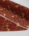 Tecido Crepe Chiffon Floral Retrô Marsala