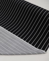 Tecido Viscose Texturizada Listrado Branco e Preto