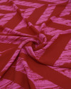 Tecido Crepe Koshibo Chevron em Recortes Rosa e Vermelho