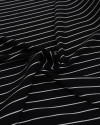Tecido Viscose Texturizada Listrado Branco e Preto