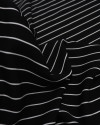 Tecido Viscose Texturizada Listrado Branco e Preto