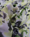 Tecido Crepe Chiffon Abstrtato Verde e Amarelo Claro