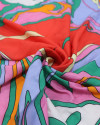 Tecido Viscose Desenho Abstrato Colorido