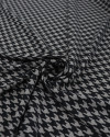 Tecido Crepe Salinas Pied Poule Preto e Cinza