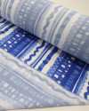 Tecido Viscose Premium Barrado Vertical Tons de Azul