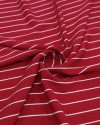Tecido Viscose Texturizada Listrado Branco e Magenta