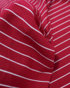 Tecido Viscose Texturizada Listrado Branco e Magenta