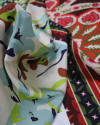 Tecido Crepe Silk Italiano Quadrados Multi Estampas