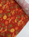 Tecido Viscose Premium Estampa Tropical Araras Vermelho