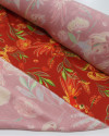 Tecido Viscose Premium Estampa Tropical Araras Vermelho
