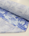 Tecido Viscose Premium Toile de Jouy Tons de Azul
