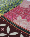 Tecido Crepe Silk Italiano Quadrados Multi Estampas
