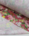 Tecido Viscose Premium Tapete Floral Colorido e Rosê
