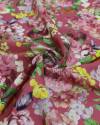 Tecido Viscose Premium Tapete Floral Colorido e Rosê