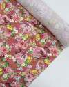 Tecido Viscose Premium Tapete Floral Colorido e Rosê