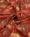 Tecido Viscose Premium Estampa Tropical Araras Vermelho
