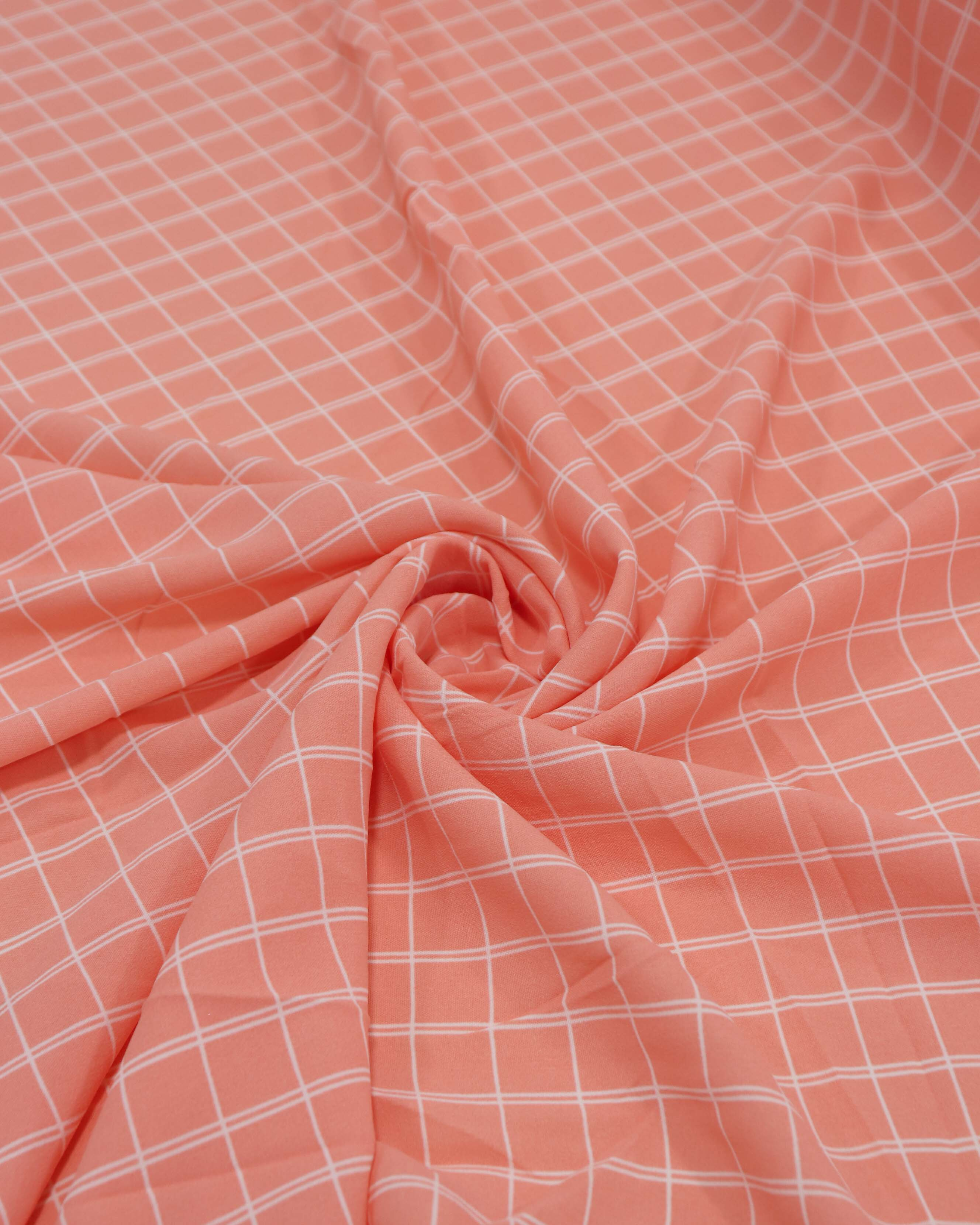 Tecido Crepe Chiffon Coral
