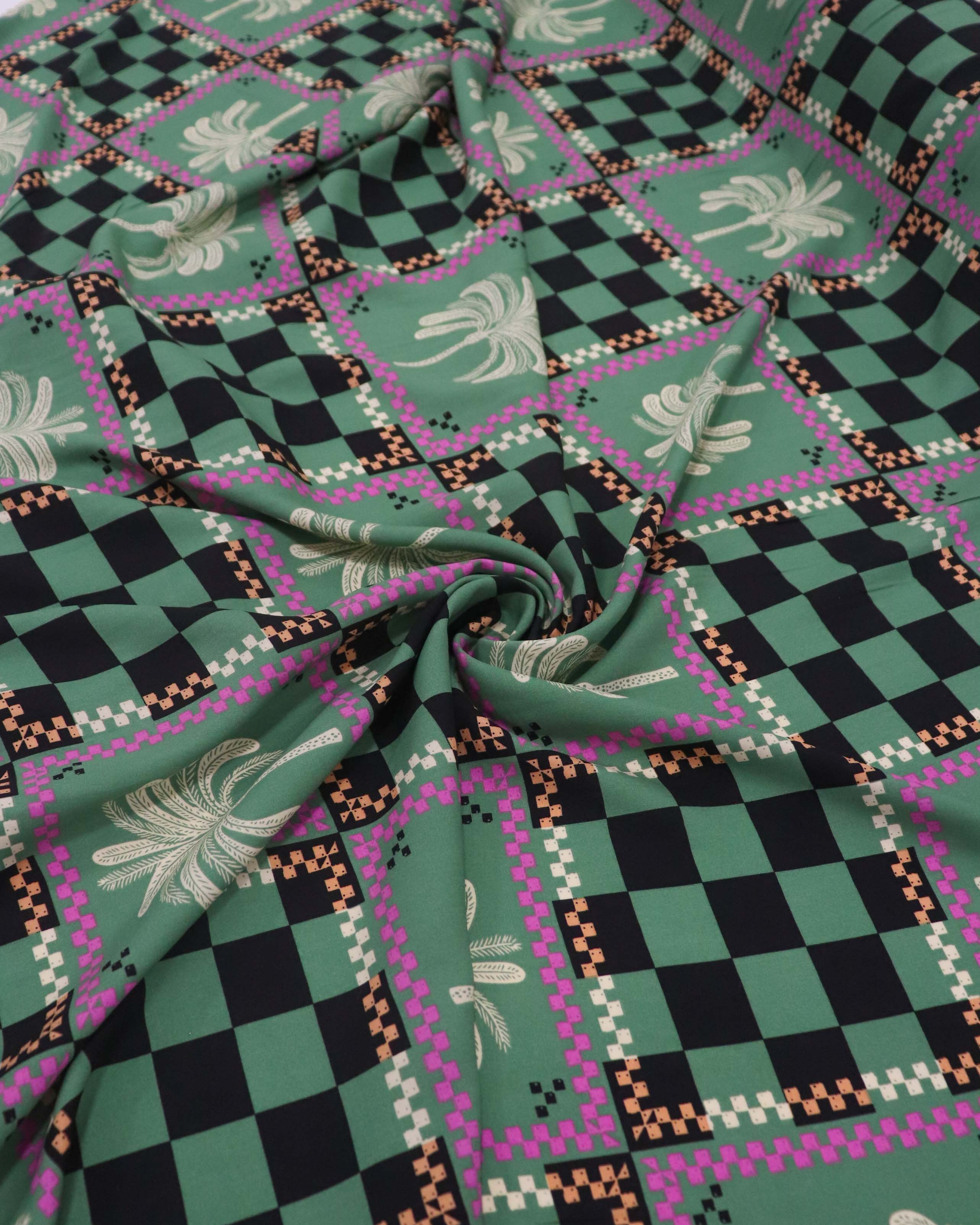 Tecido Malha Lurex Verde Militar