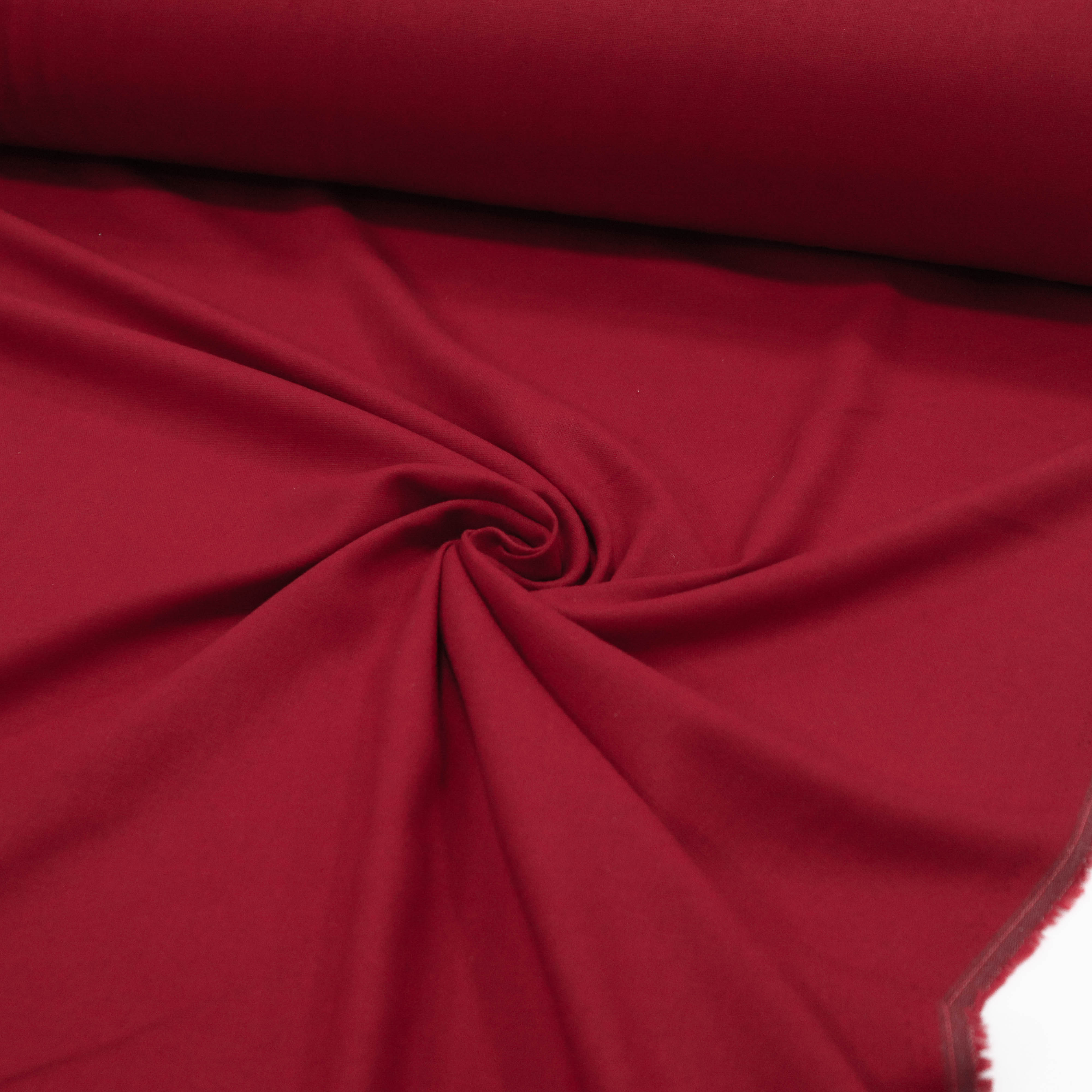 Tecido Tricoline Micro Poá Vermelho e Branco